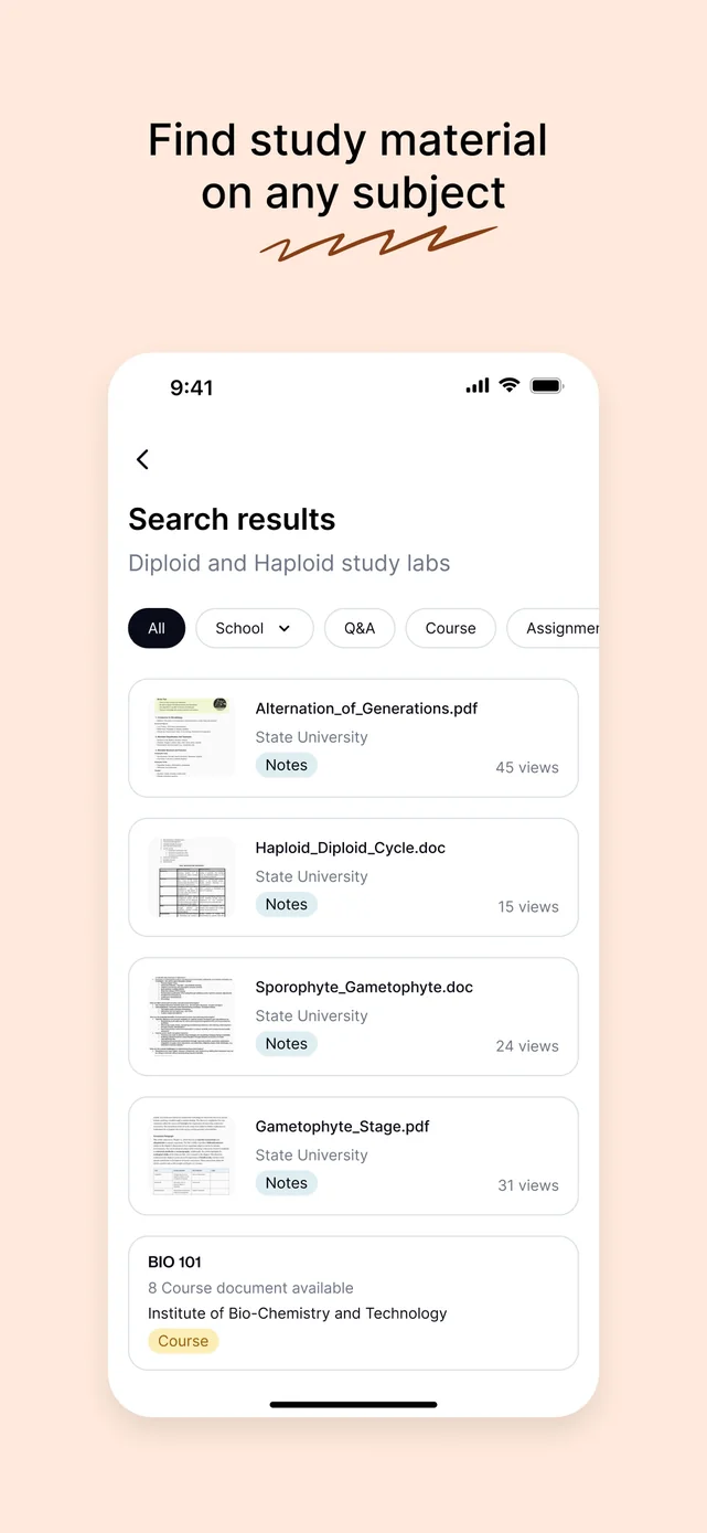 Course Hero: AI Homework Help App Store screenshot 4