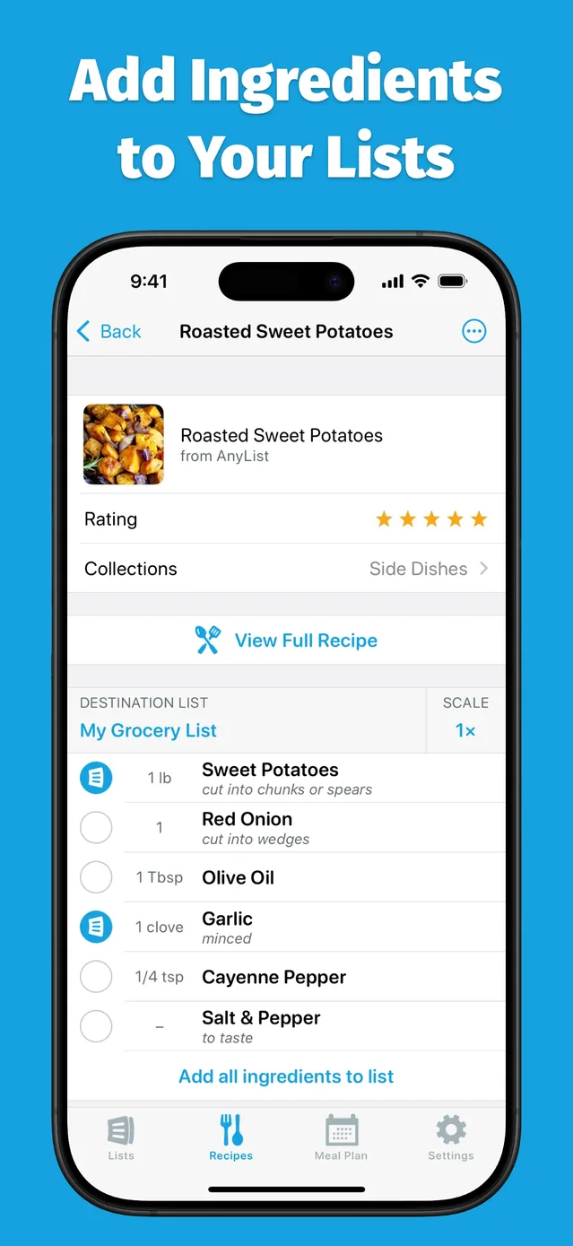 AnyList: Grocery Shopping List App Store screenshot 4