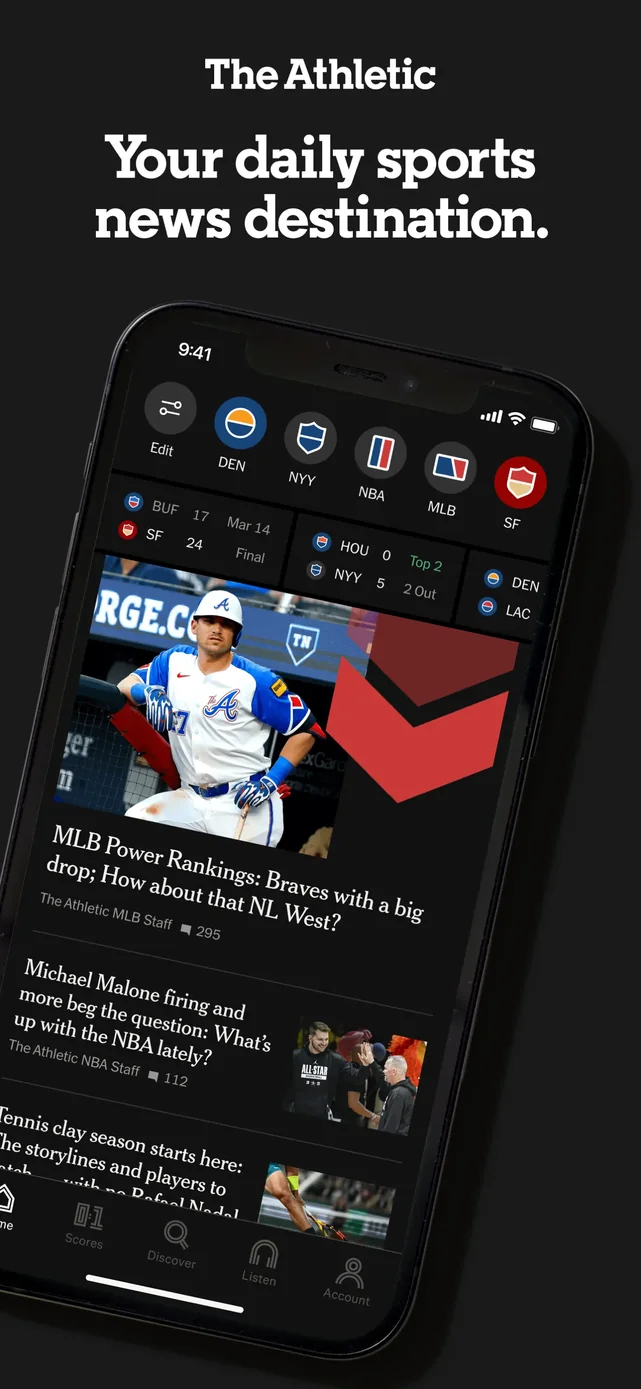 The Athletic: All Sports News App Store screenshot 1