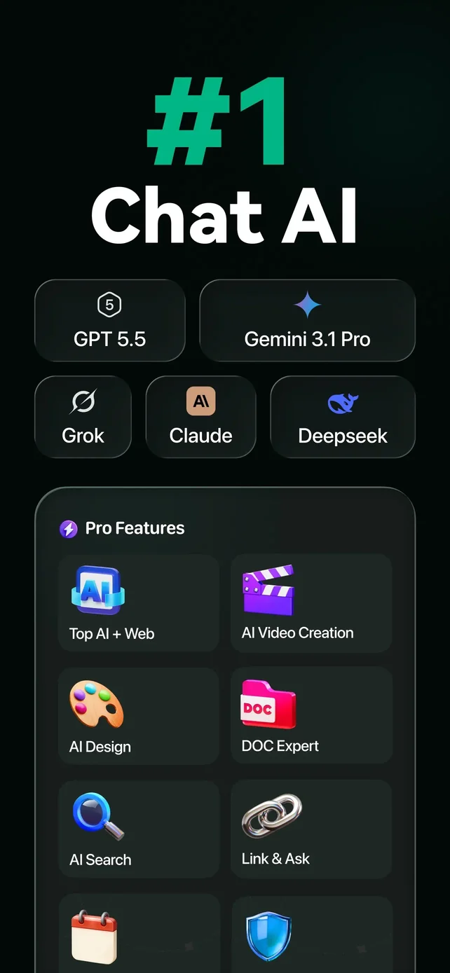 Chat AI 5: AI Agent & Video App Store screenshot 1