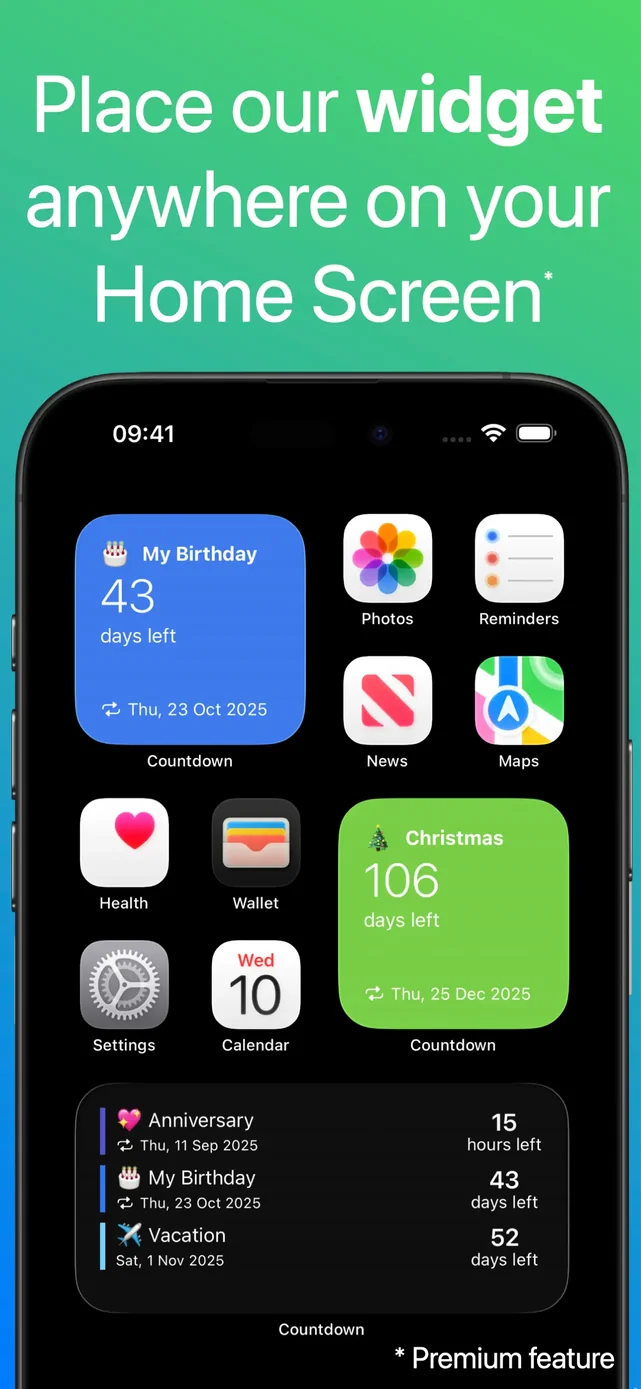 Countdown App Store screenshot 3