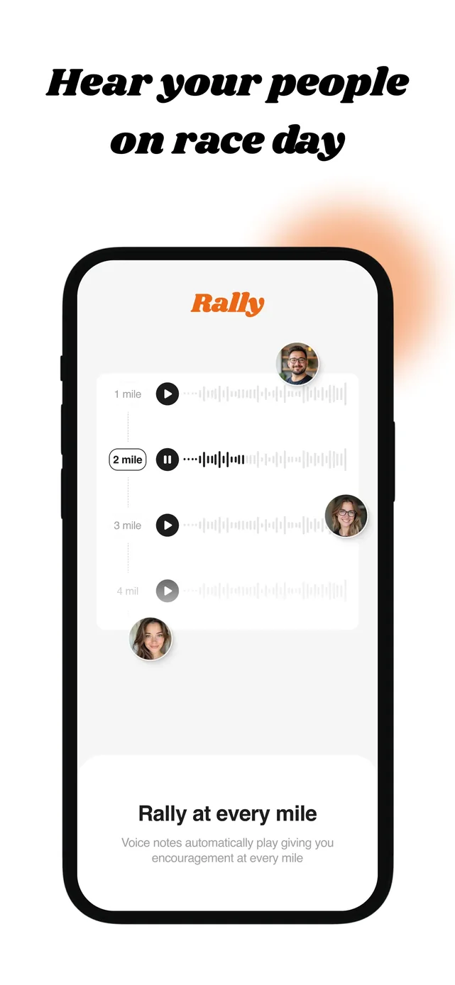 Rally: Voice Notes on Race Day App Store screenshot 4