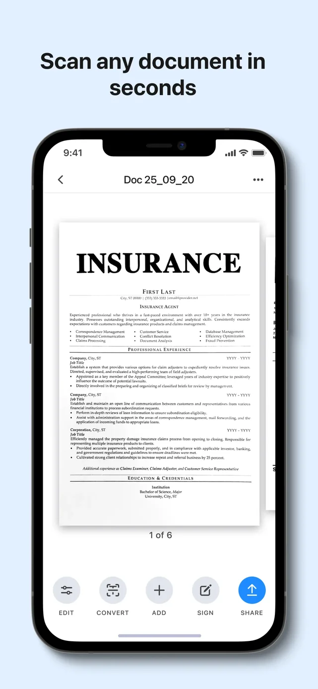 uScan - PDF Document Scanner App Store screenshot 1