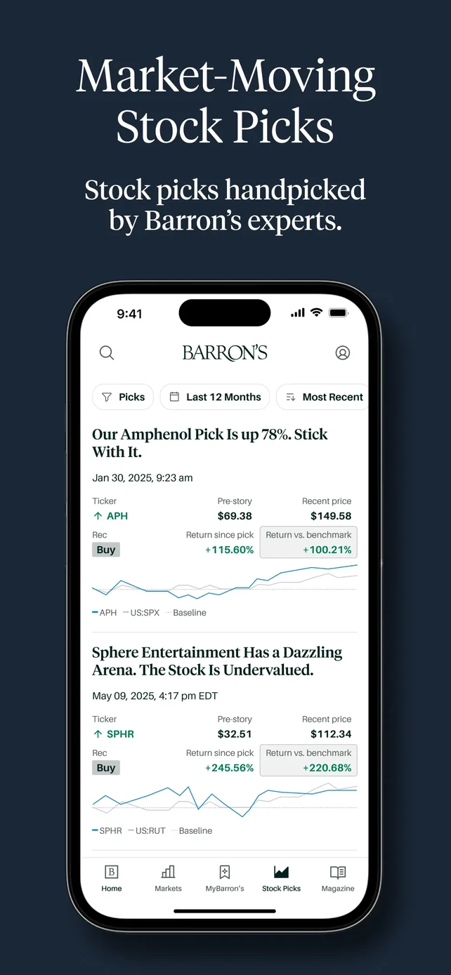 Barron’s - Investing Insights App Store screenshot 2