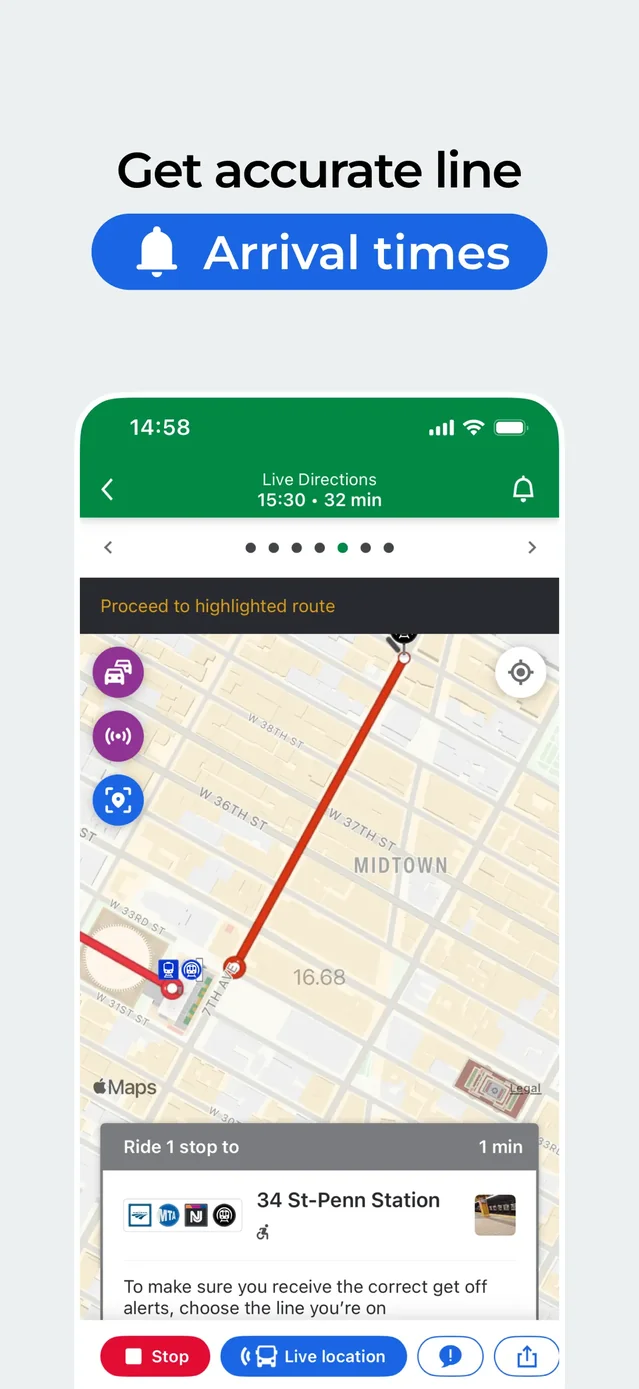 Moovit: Bus & Transit Tracker App Store screenshot 2