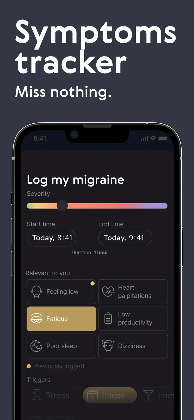 Relief - Migraine Tracker App Store screenshot 3