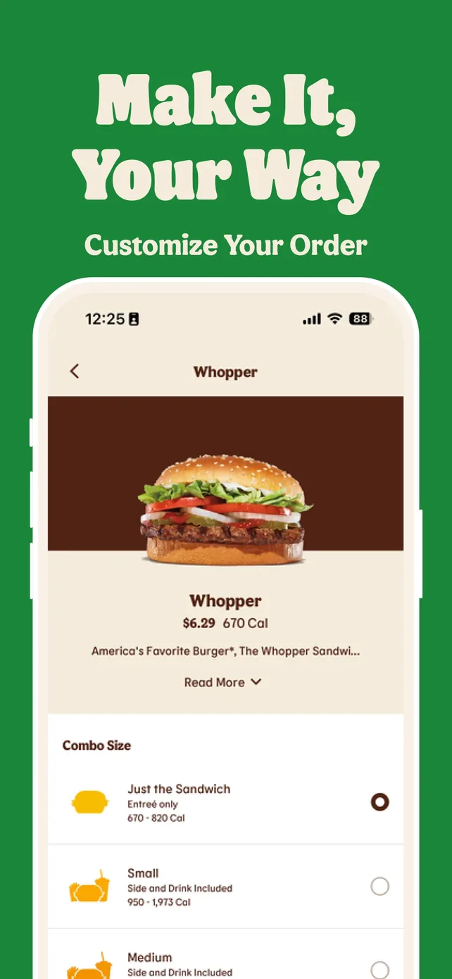 BURGER KING® App App Store screenshot 2