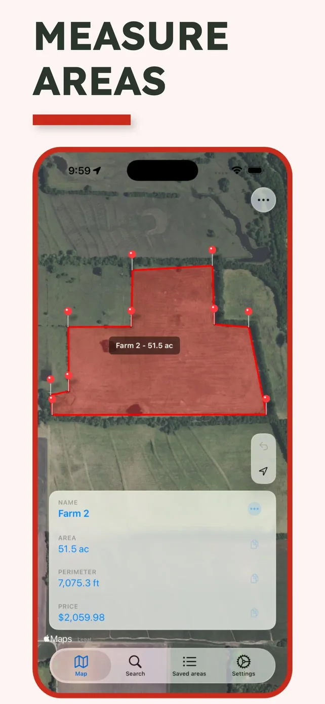 Map Area Calculator - Marea App Store screenshot 1