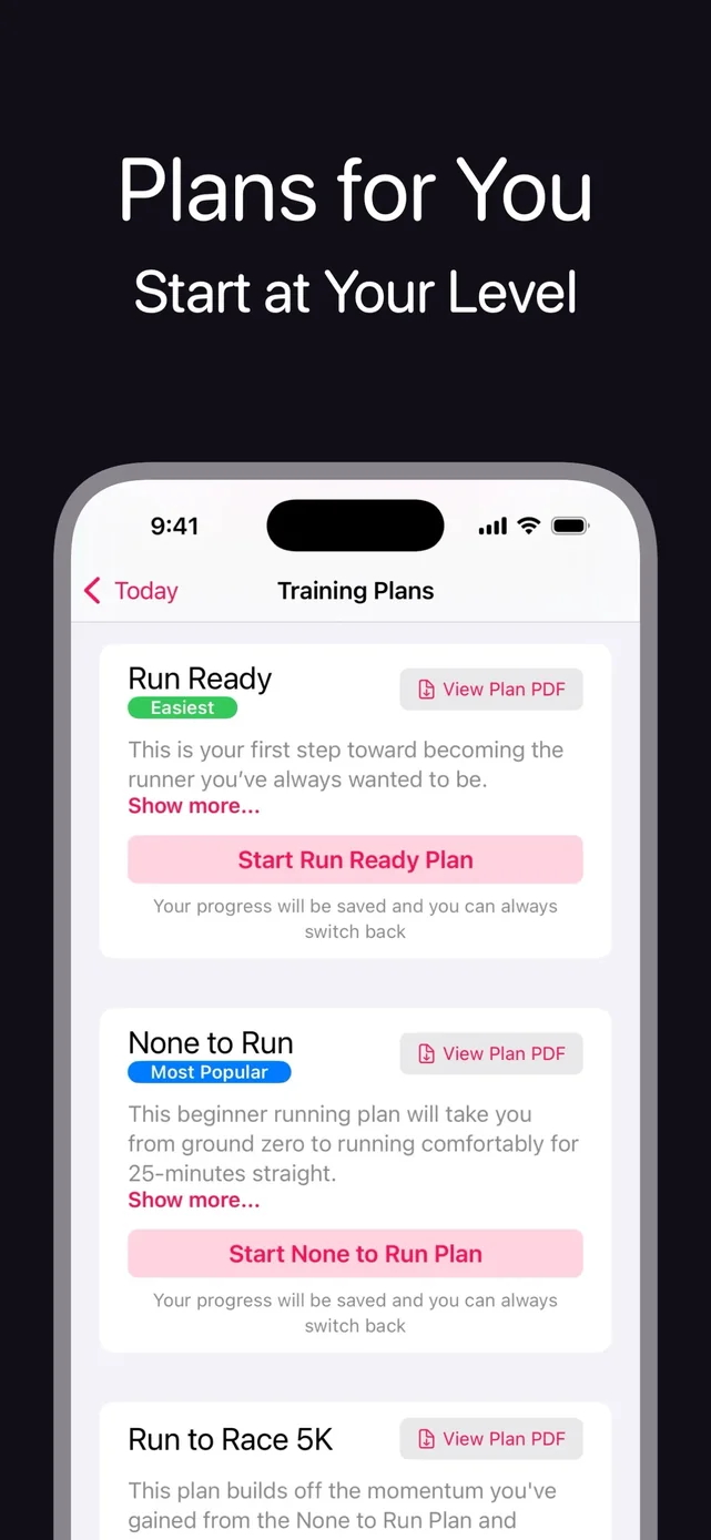 None to Run: Beginner, 5K, 10K App Store screenshot 4