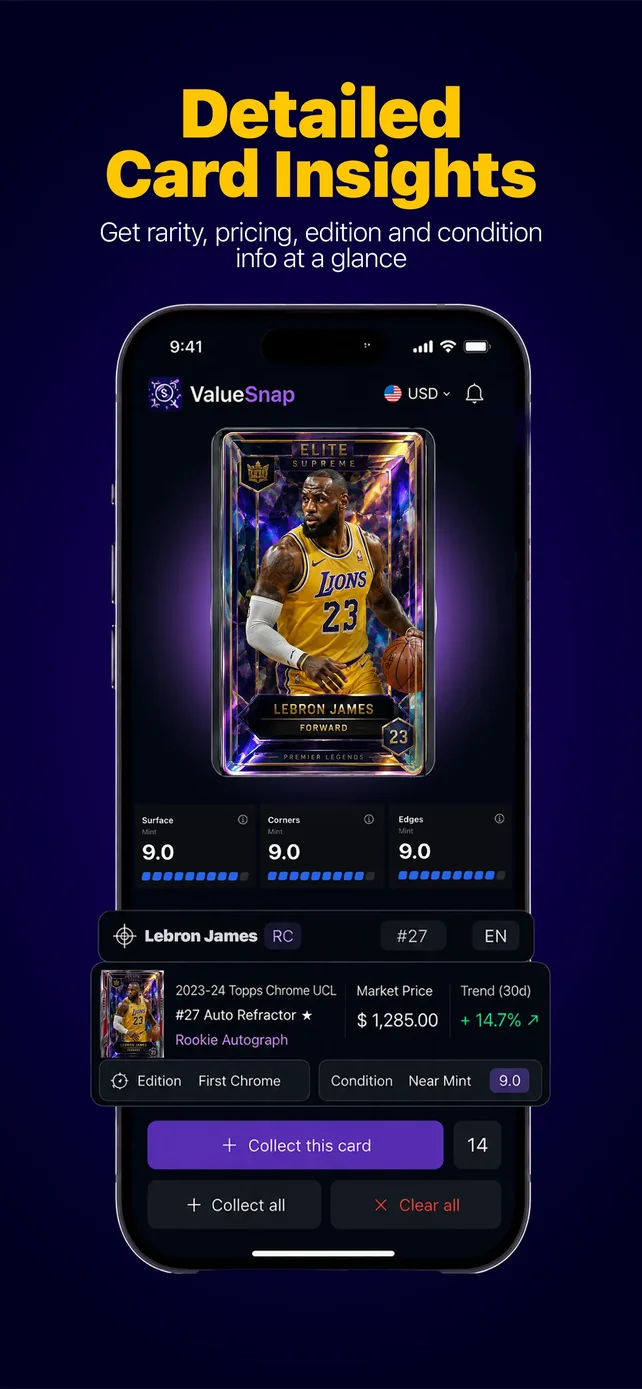 ValueSnap: Sports Card & TCG App Store screenshot 1