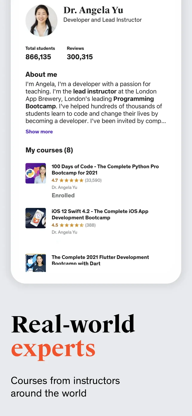 Udemy Online Video Courses App Store screenshot 2