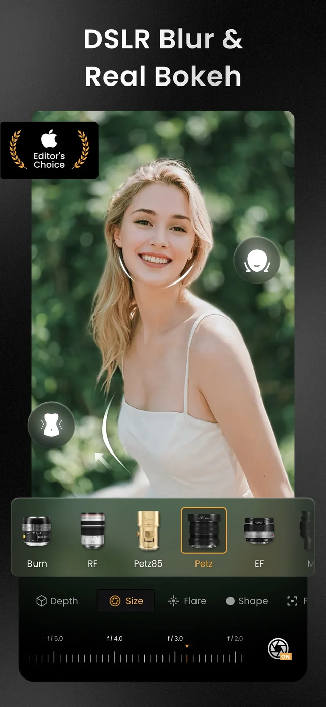 ReLens-DSLR Beauty Focus Cam App Store screenshot 1