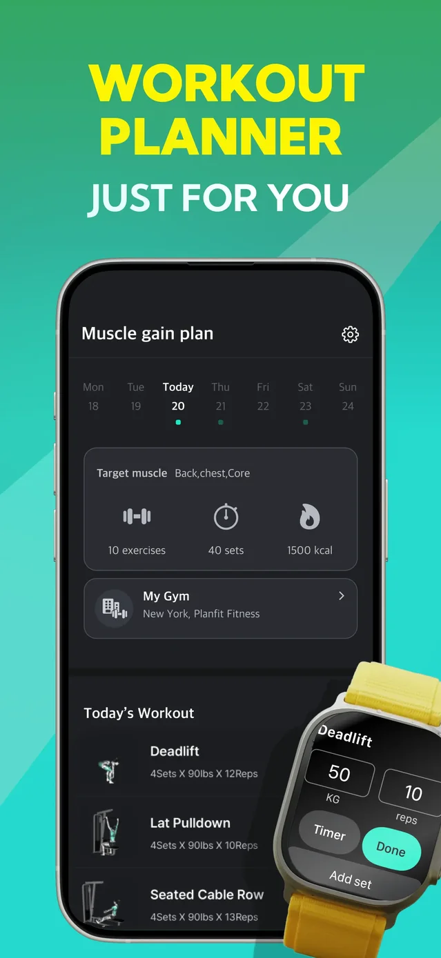 Planfit AI Gym Workout Planner App Store screenshot 1