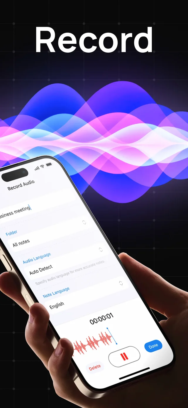 AI Note Taker - Voice to Notes App Store screenshot 2