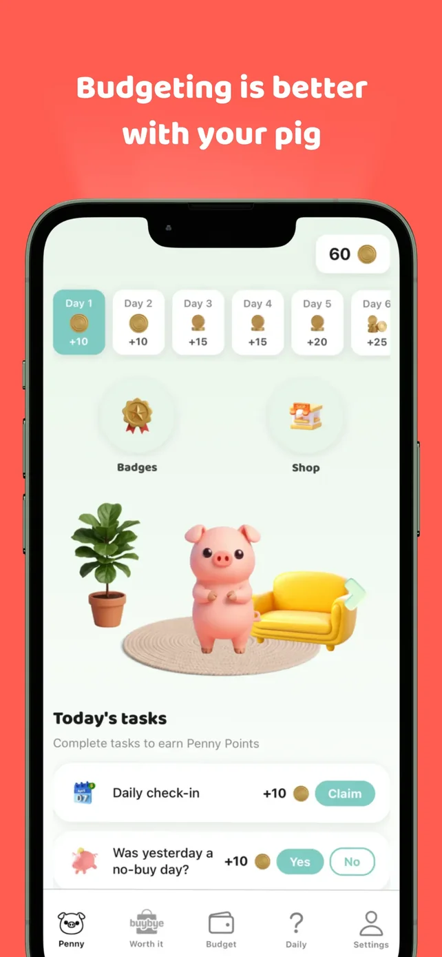 BuyBye - Budget Planner App Store screenshot 1