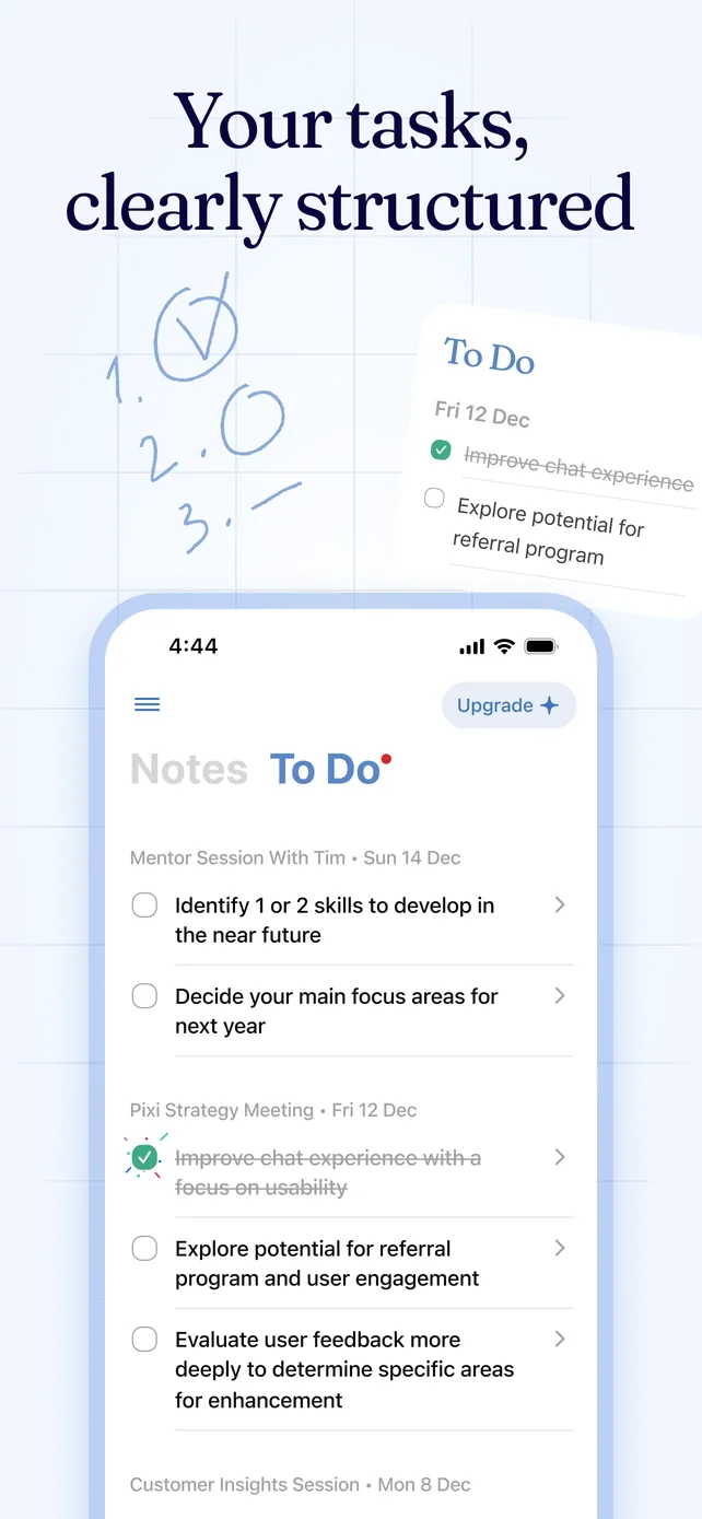 Cue: AI Note Taker & Recorder App Store screenshot 3