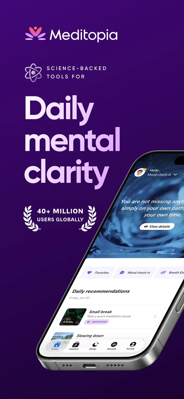 Meditopia: Sleep, Meditation App Store screenshot 1