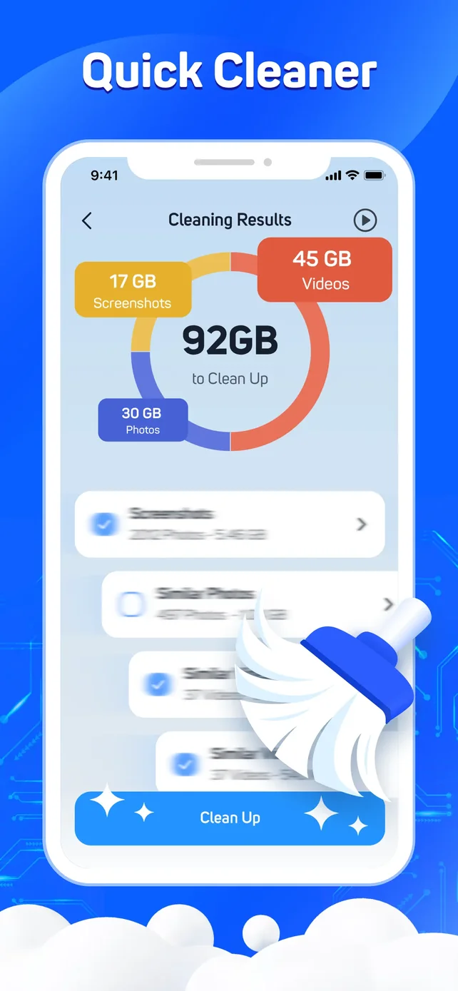 Quick Cleaner : Clean Storage App Store screenshot 1