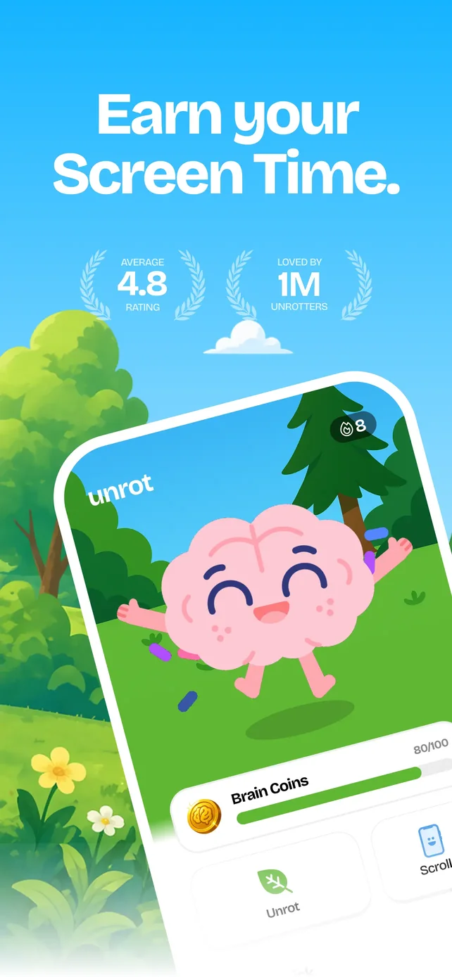 Unrot: Earn your Screen Time App Store screenshot 1