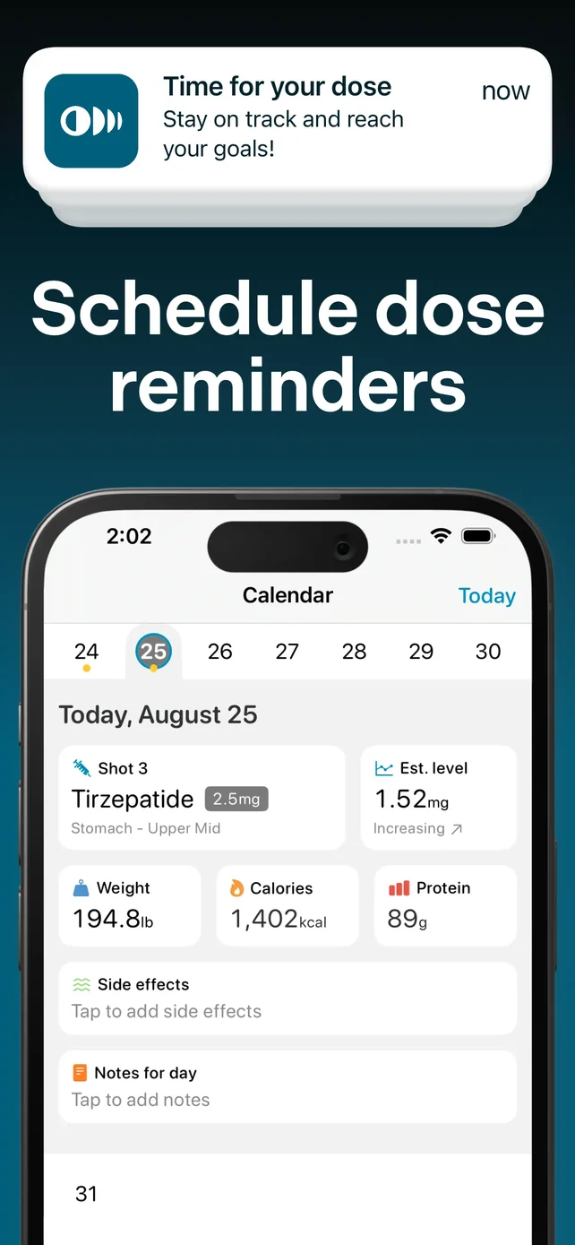 Shotsy GLP-1 Tracker App Store screenshot 4