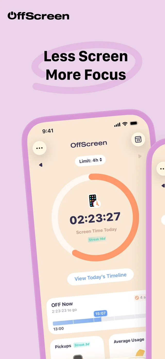 OffScreen: Screen Time Control App Store screenshot 1