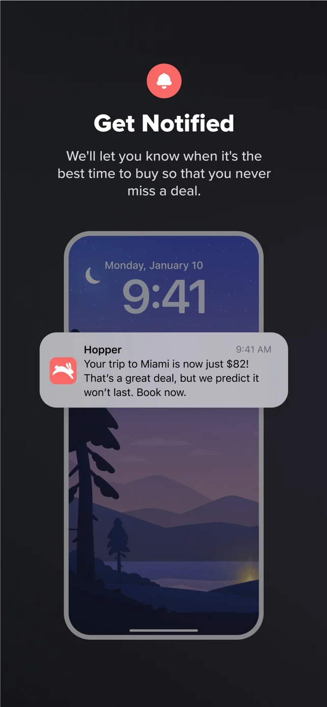 Hopper: Flights, Hotels & Cars App Store screenshot 4