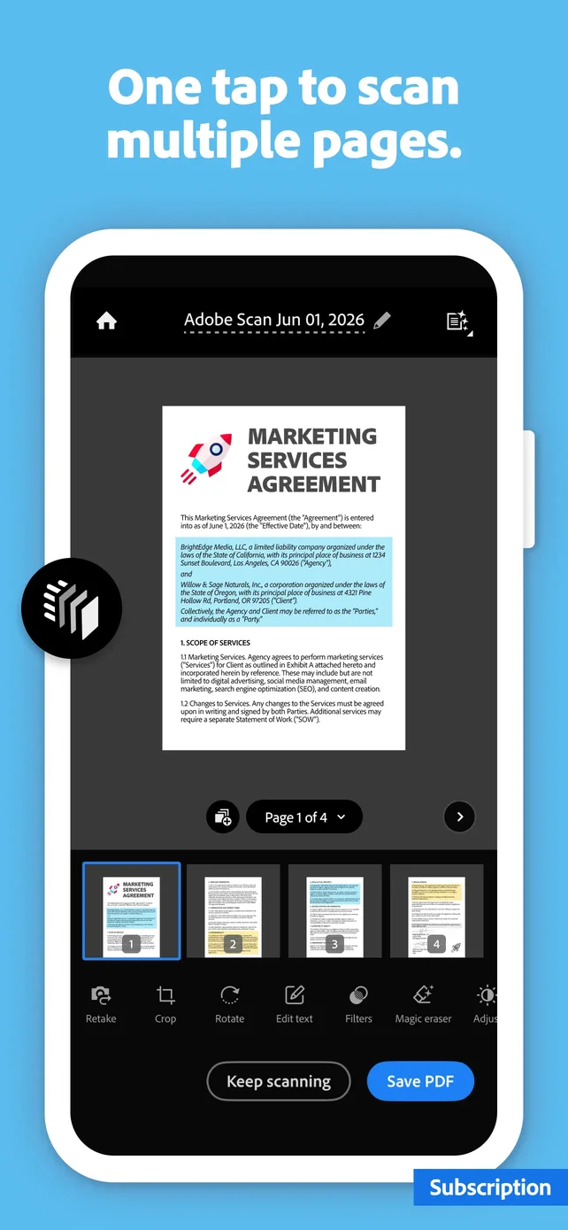 Adobe Scan: PDF & OCR Scanner App Store screenshot 3