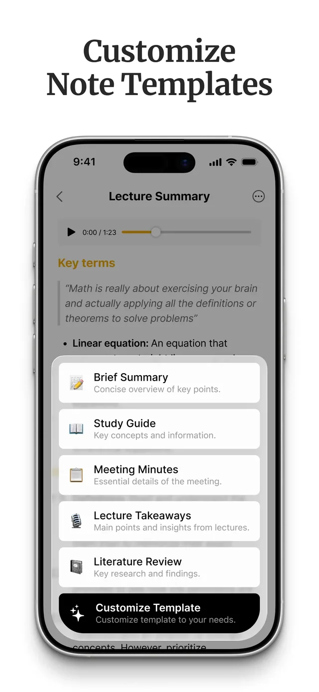 HyNote: AI Note Taker, Summary App Store screenshot 4