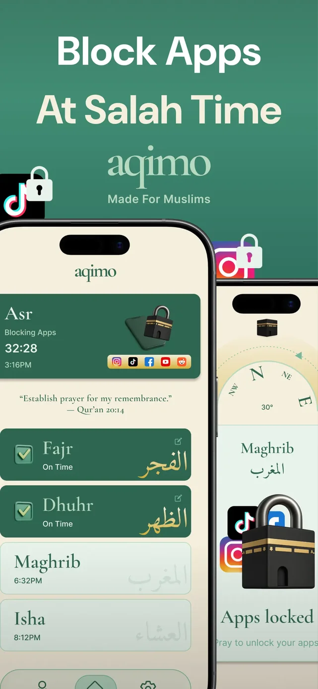 Aqimo: Salah Focus App Store screenshot 1