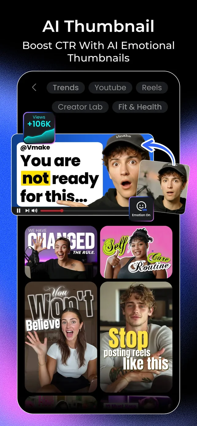 Vmake Labs: create viral video App Store screenshot 2