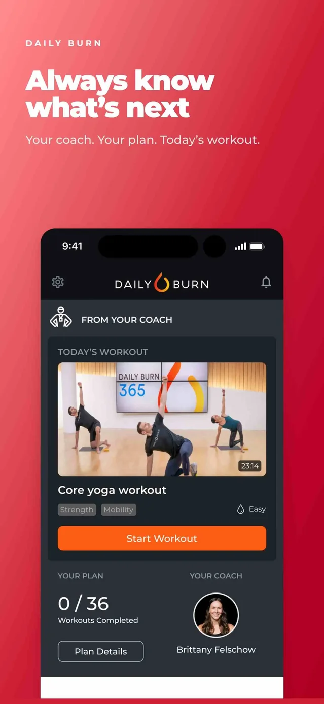 Daily Burn: Home Workouts App Store screenshot 1