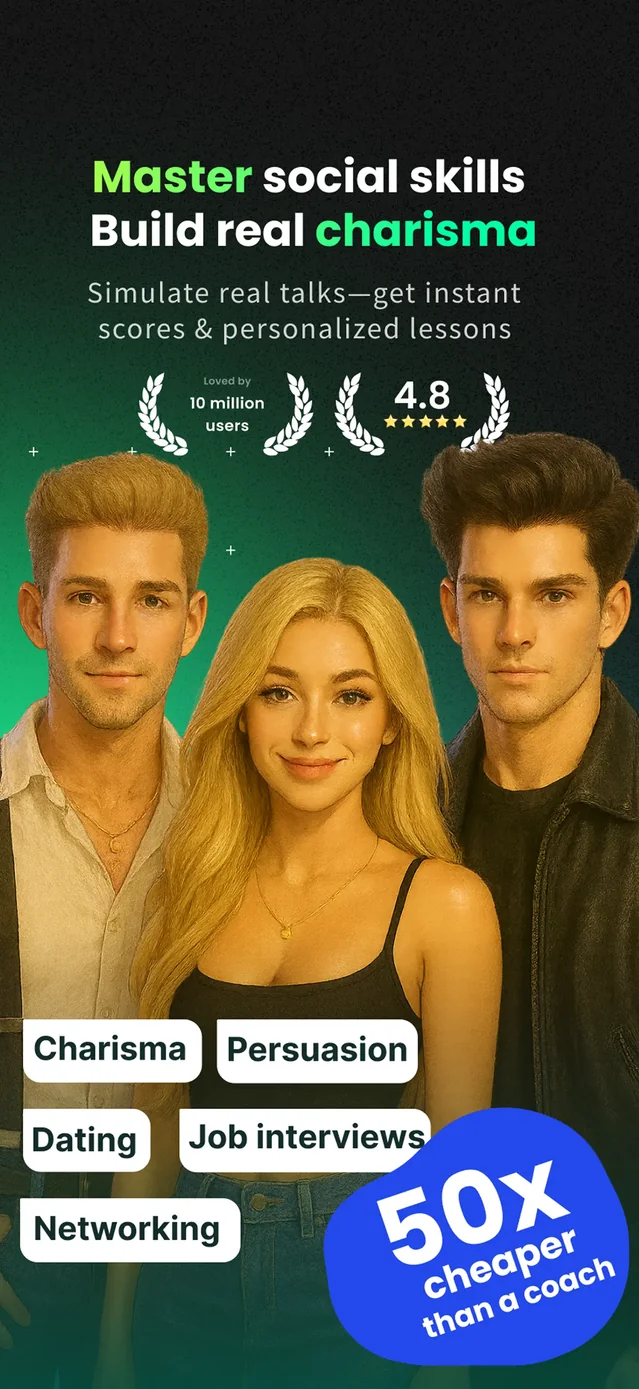 CharmXP: AI Charisma Coach App Store screenshot 1