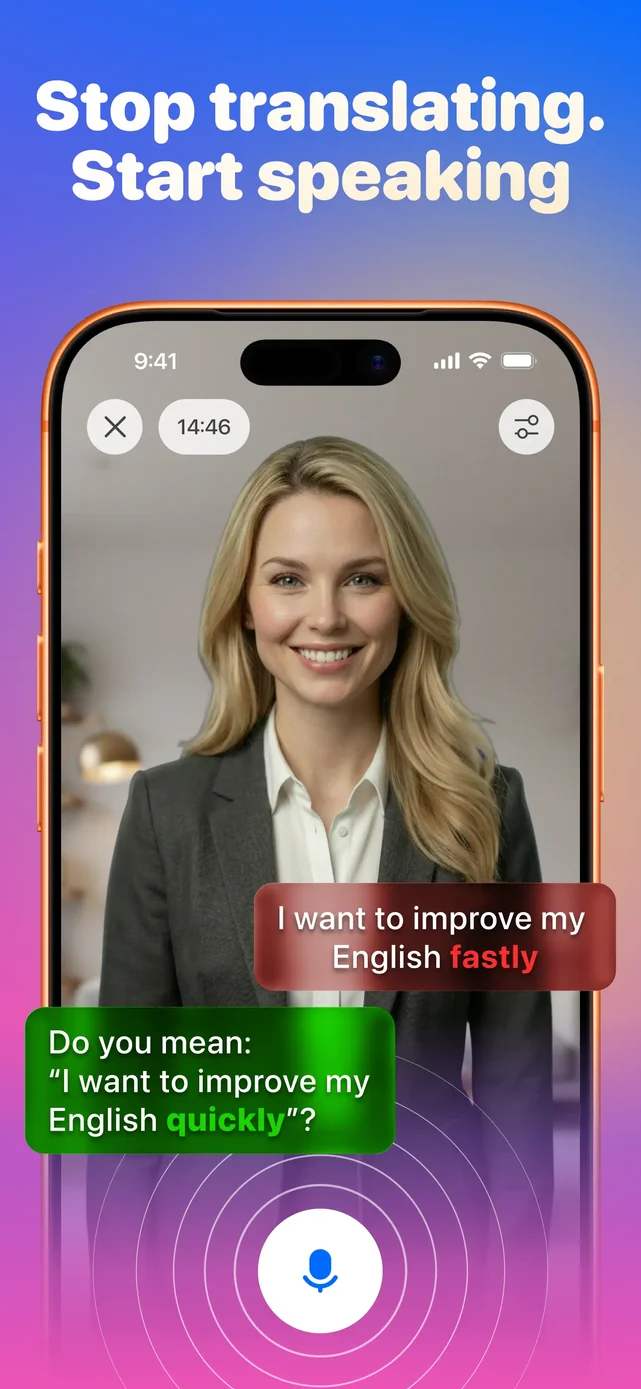 BetterSpeak: AI Language Tutor App Store screenshot 2