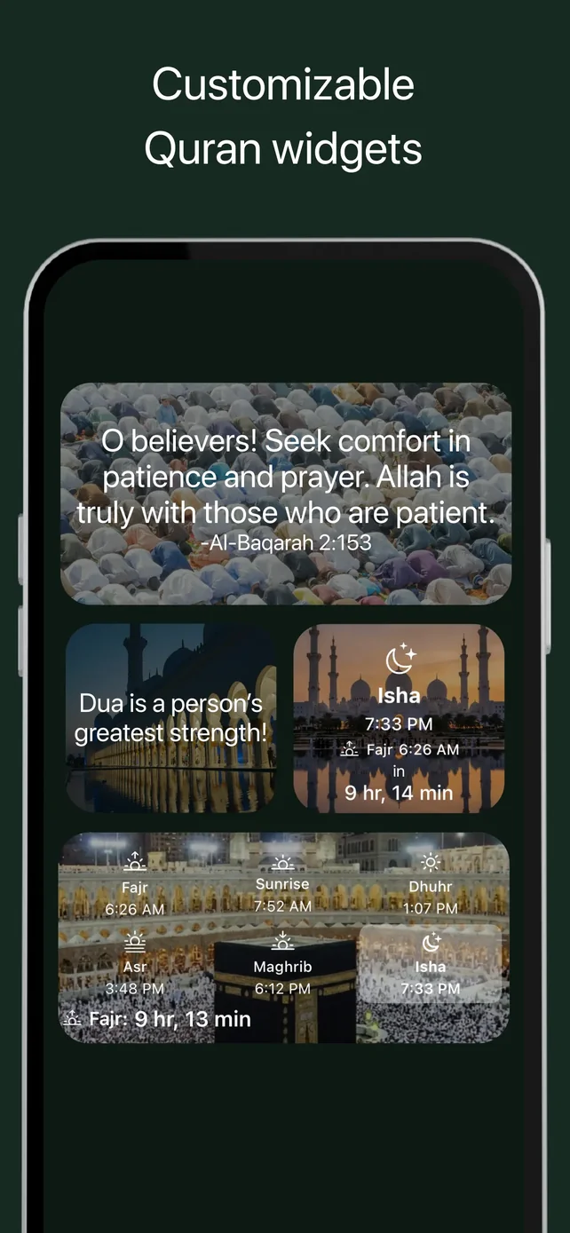 Quran Widgets: Verses & Duas App Store screenshot 3