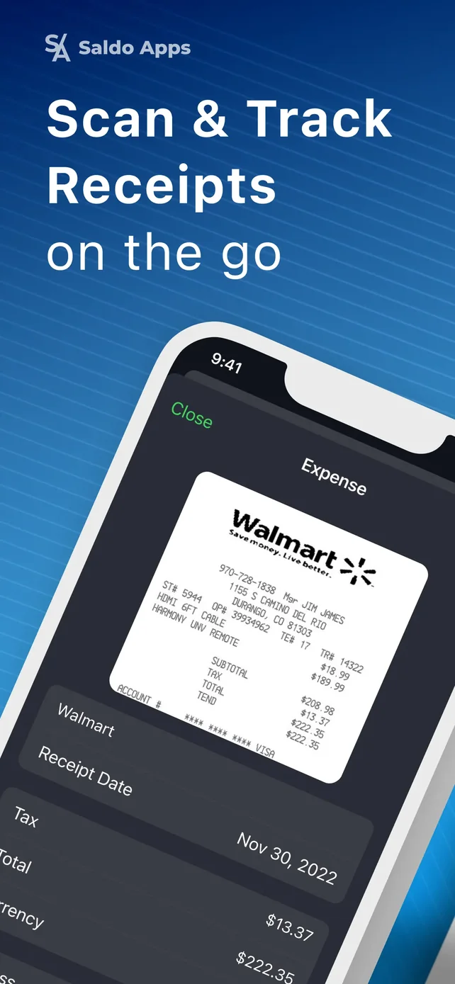 Receipt Scanner・Track Expenses App Store screenshot 1