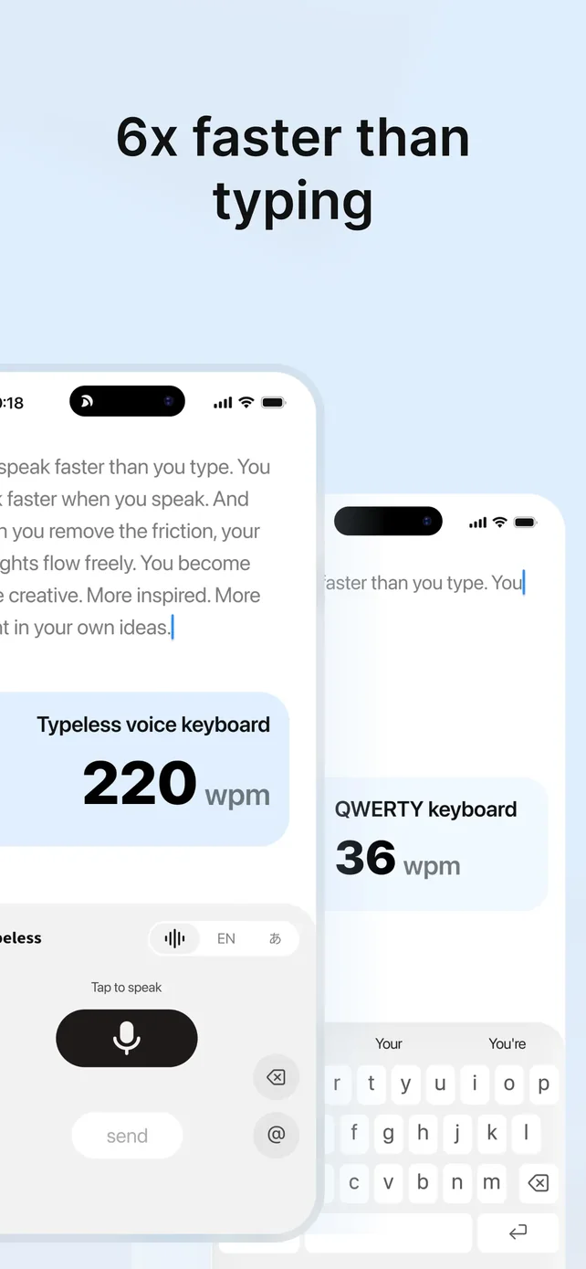 Typeless: AI Voice Keyboard App Store screenshot 2