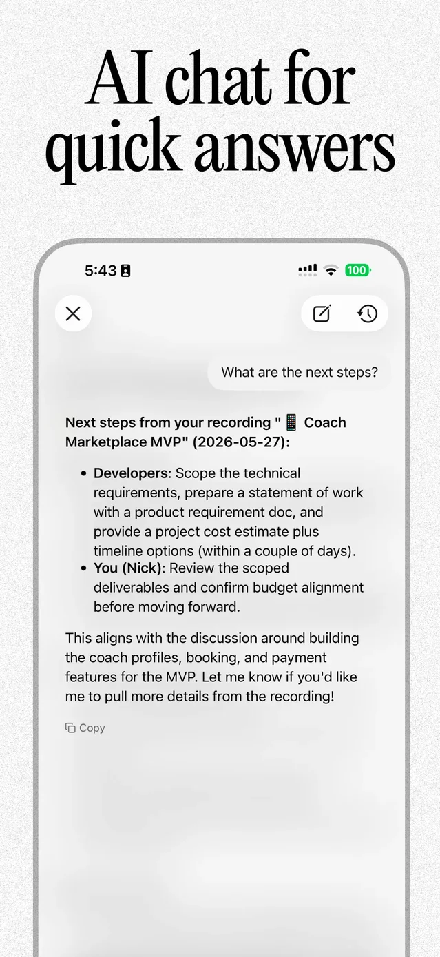 Flownote - AI Note Taker App Store screenshot 4