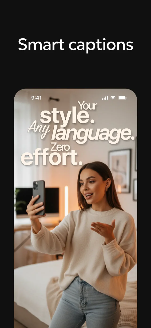 Verba: AI Captions Reels Maker App Store screenshot 1