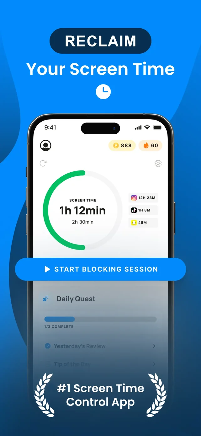 BePresent: Screen Time Control App Store screenshot 1