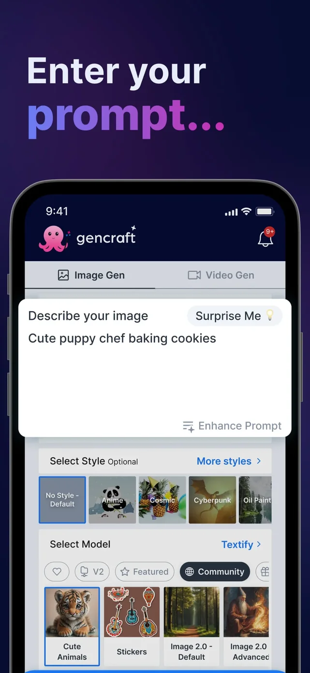 Gencraft AI Image Generator App Store screenshot 1