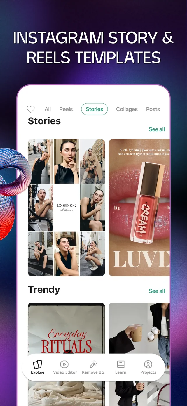 Lift: AI Video & Photo Editor App Store screenshot 1