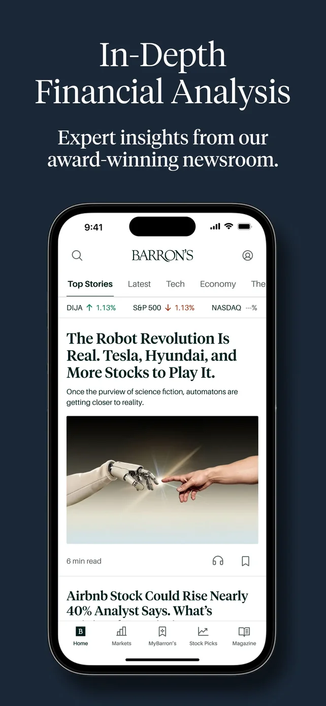 Barron’s - Investing Insights App Store screenshot 1