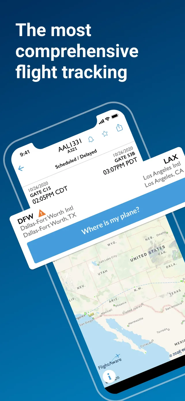 FlightAware Flight Tracker App Store screenshot 1