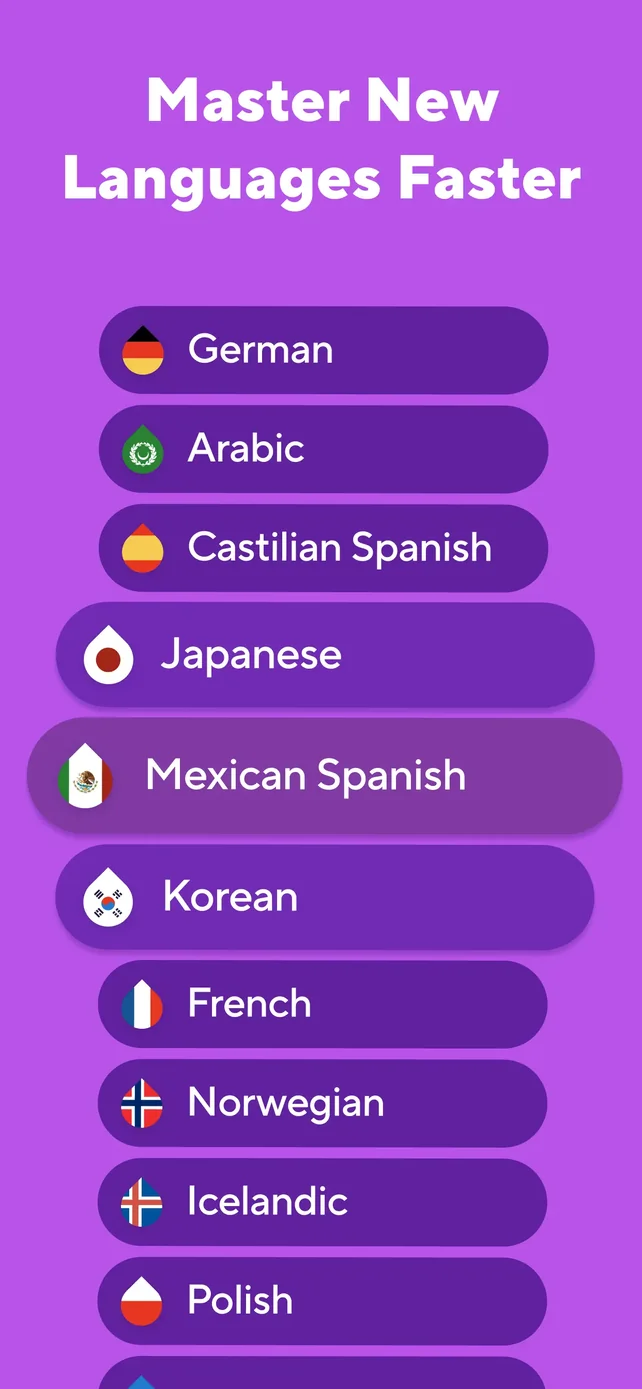 Drops: Language Learning Games App Store screenshot 1