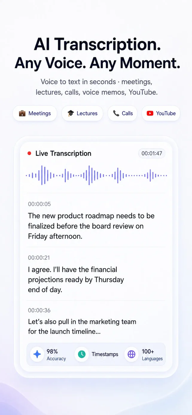 Owll: AI Note Taker&Assistant App Store screenshot 2