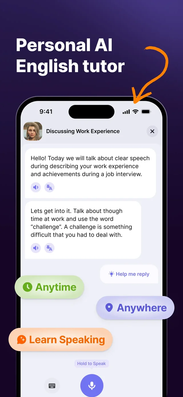 JustSpeak – AI English Tutor App Store screenshot 2