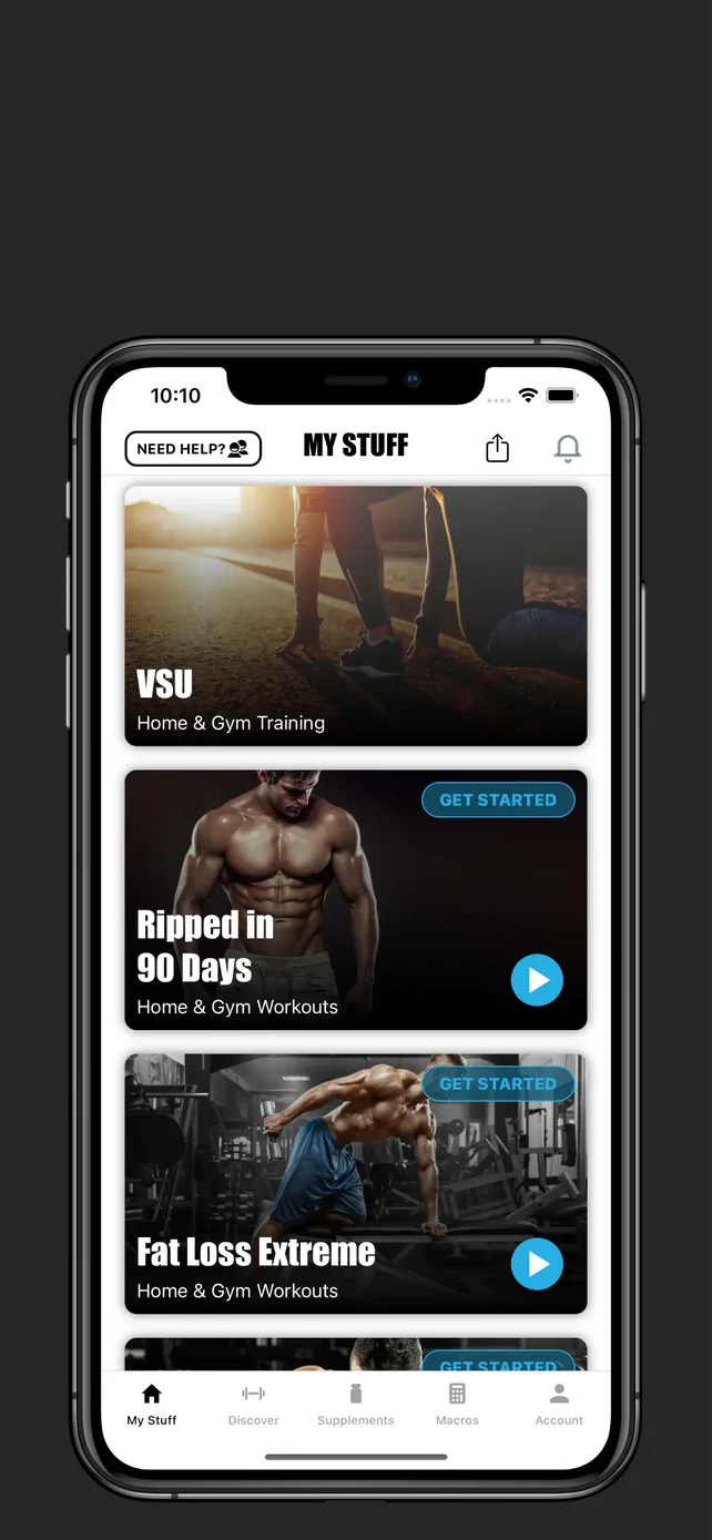 V Shred: Nutrition & Fitness App Store screenshot 2