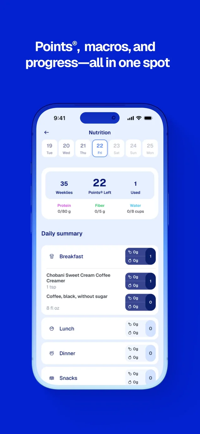 WeightWatchers Program App Store screenshot 2