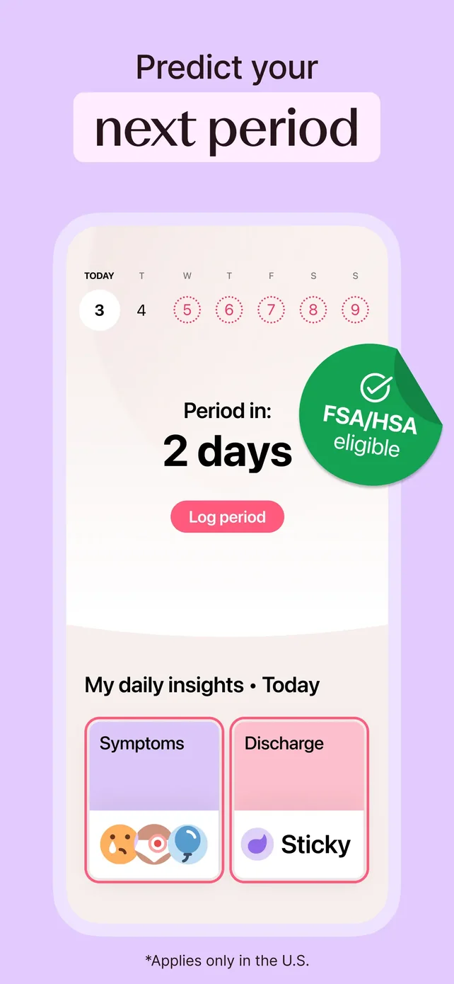 Flo Cycle & Period Tracker App Store screenshot 1