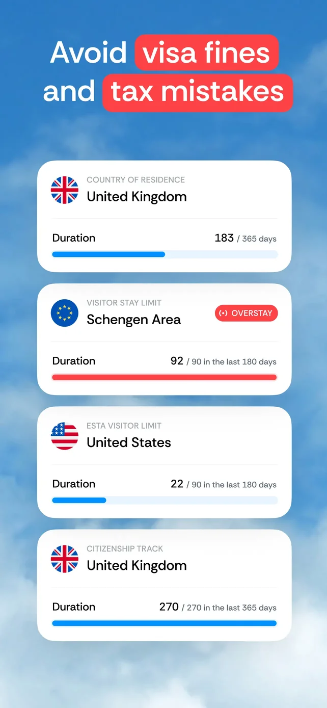 Country Days Tracker: Bounded App Store screenshot 3